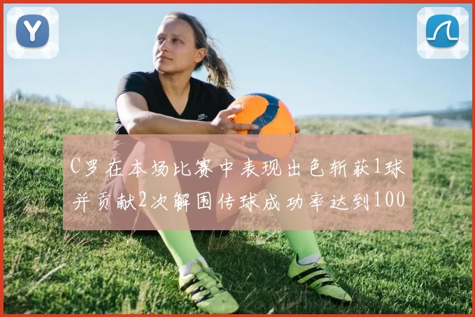 C罗在本场比赛中表现出色斩获1球并贡献2次解围传球成功率达到100